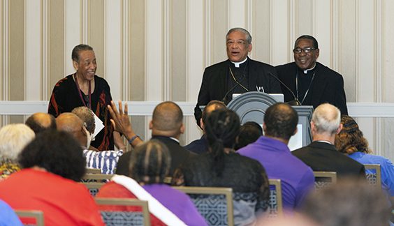 Oxon Hill, MD - July: We foster freedom and growth of Black Catholics as members of the Catholic Church and society. Our baptismal commitment impels us to evangelize and witness to the Good News of Jesus Christ. Our mission is renewed and developed every five years at our national congress with a Pastoral Plan.  During the conference we joined with other Black Catholics and those who minister to Black Catholics in the United States for a celebration of our faith and culture. The conference convened Thursday, July 20th through Sunday July 23rd, 2023 in Oxon Hill, MD at the Gaylord National Harbor.  (Photos by LLJPhotography)